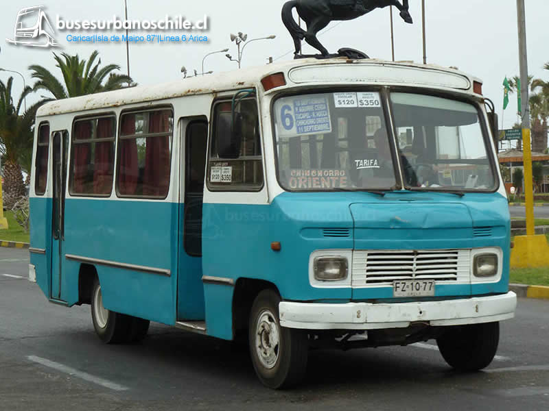 Linea 6 Arica | Caricar Isla de Maipo Taxibus 87' - M. Benz LO-708E