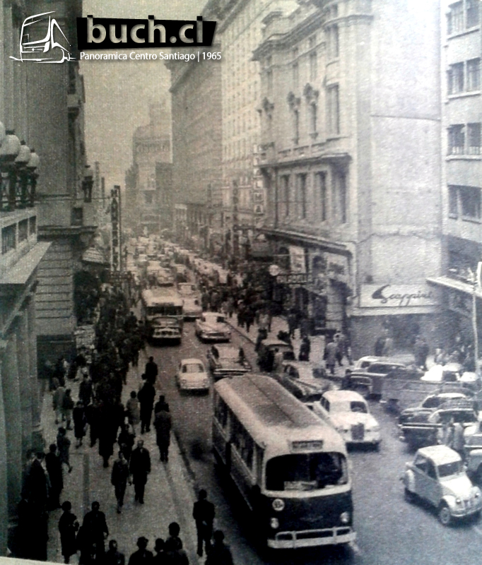 Panoramica Centro de Santiago 1965