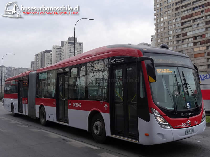 201E Subus Chile | Marcopolo Gran Viale BRT - Volvo B8R LE